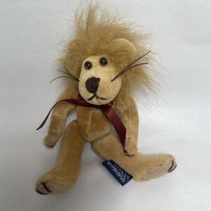 The Boyds Collection Lion Jointed Stuffed Animal Plush Tan Golden 7 Inch Vintage